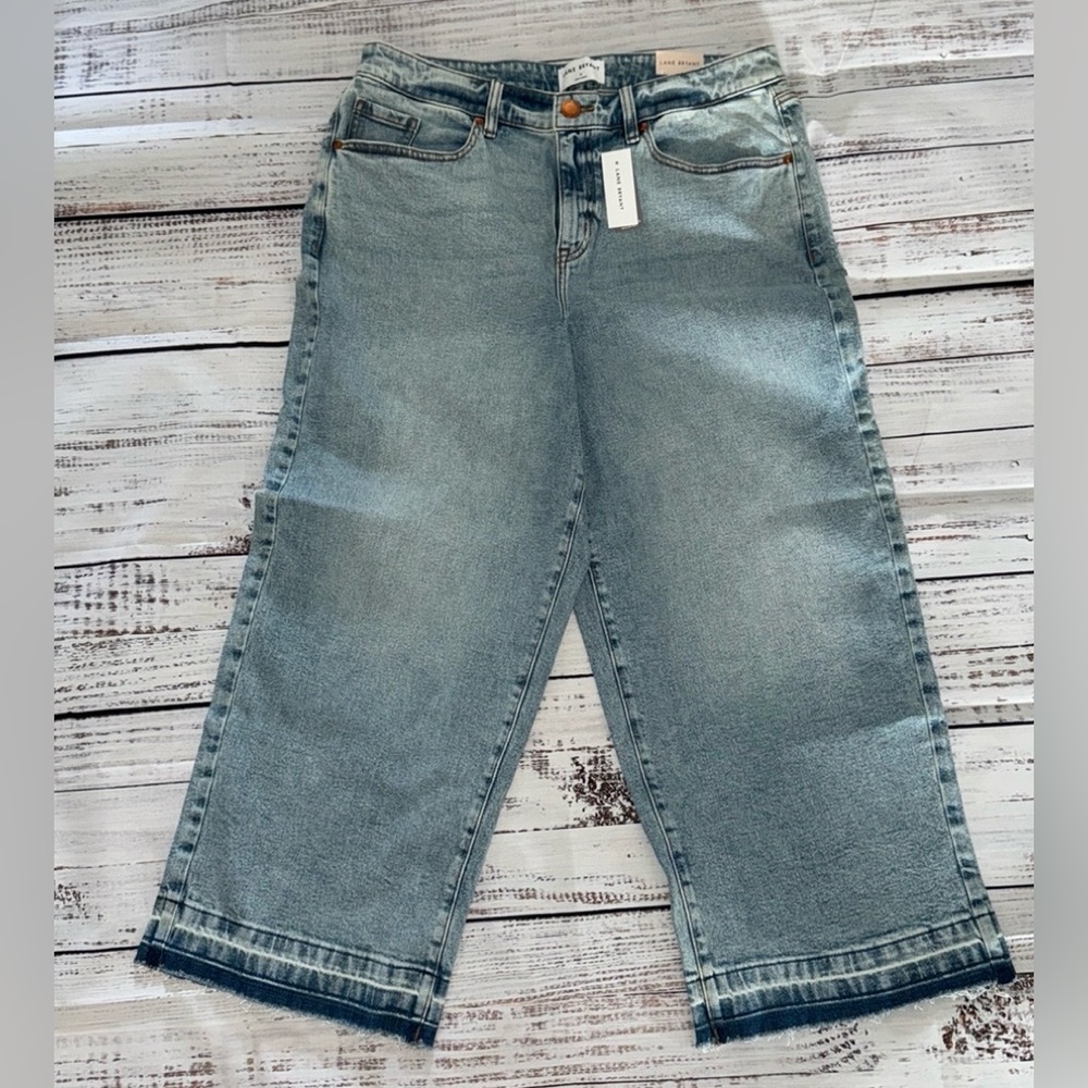 Lane Bryant Light Blue Wide Leg Cropped Jeans